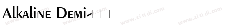 Alkaline Demi字体转换